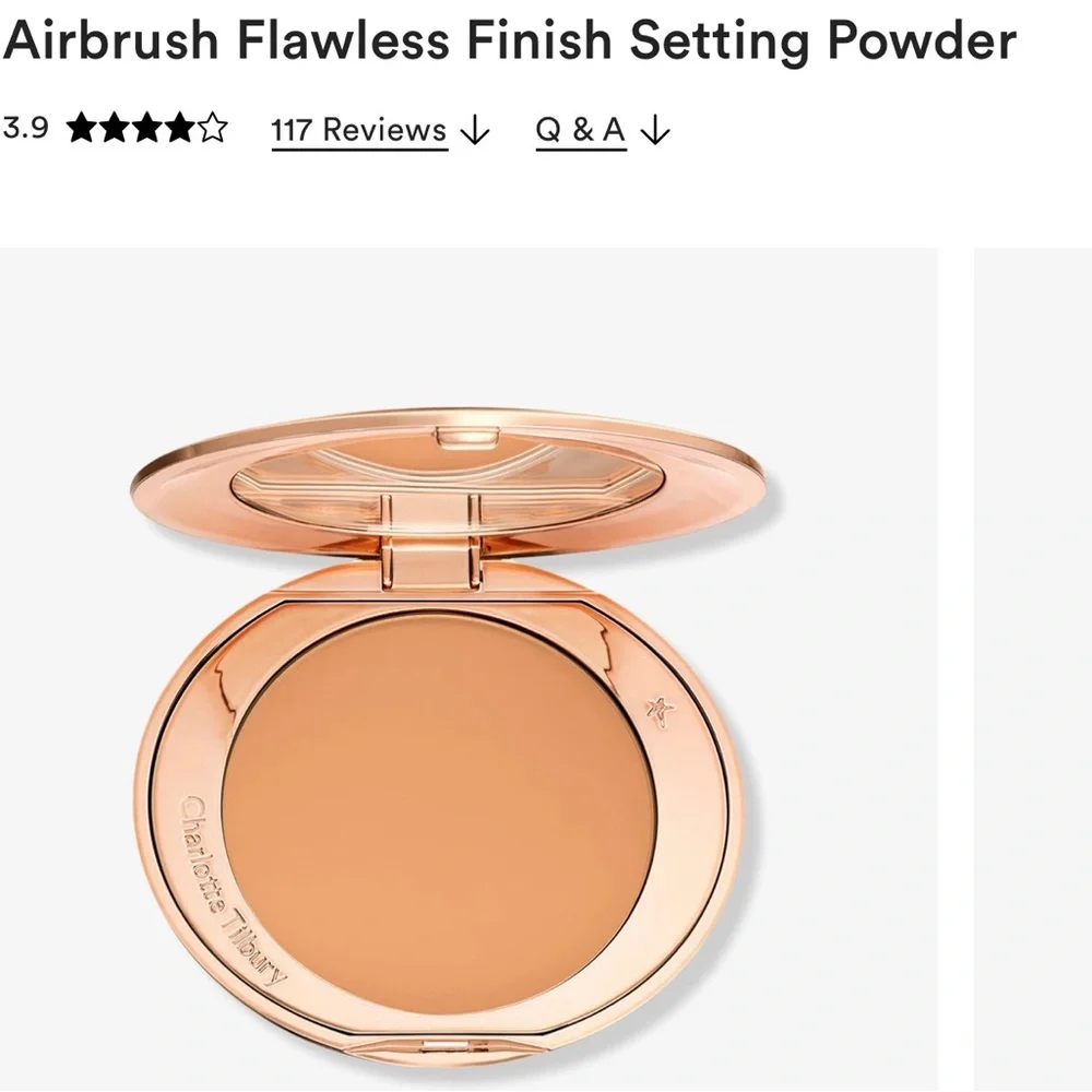 Charlotte Tilbury Airbrush Flawless Finish Setting Powder-Tan, Color03 Mini Size